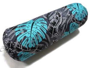Wałek z łuską gryki 14x40cm z poszewką LIŚCIE TURKUS