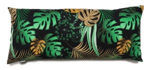 Poduszka z łuską gryki 25x55cm Zielono-złote liście