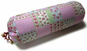 Wałek z łuską gryki  14x40 Różowy patchwork