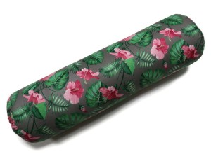 WAŁEK DO JOGI 20x70 z łuską gryki Bolster Hibiskus szary