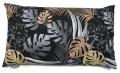Poduszka z łuską gryki 30x50 z poszewką MONSTERA CZARNO-ZŁOTA