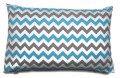 Poduszka z łuską gryki 40x60cm z poszewką CHEVRON NIEBIESKO-SZARY