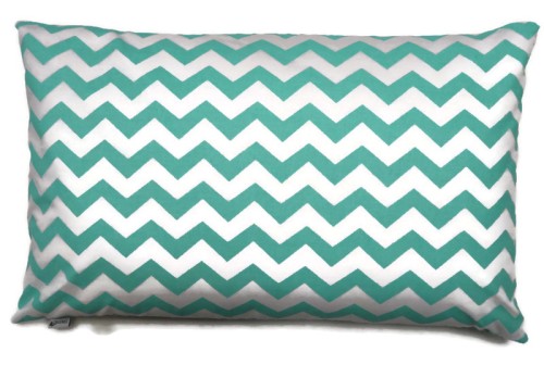 Poduszka z łuską gryki 40x60cm z poszewką ZIG ZAG MIĘTOWY